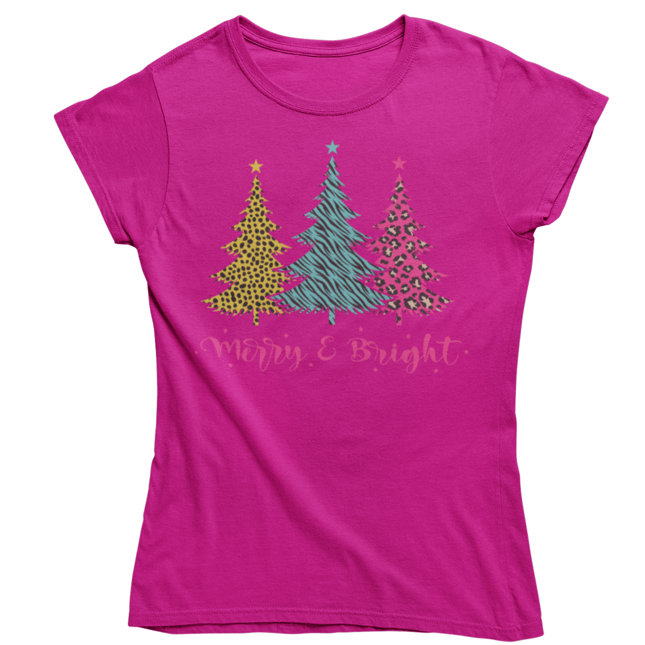 Triple Christmas Tree Womens Style T-Shirt 8Ball
