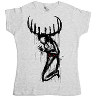 Thumbnail for True Detective Fitted Womens T-Shirt, Inspired By Carcosa Church 8Ball