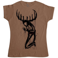 Thumbnail for True Detective Fitted Womens T-Shirt, Inspired By Carcosa Church 8Ball