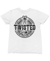 Thumbnail for Twisted Candy Cane Mono Christmas Unisex Graphic T-Shirt For Men 8Ball