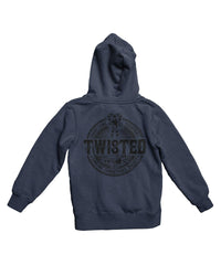 Thumbnail for Twisted Candy Cane Mono-Colour Back Printed Christmas Unisex Hoodie 8Ball