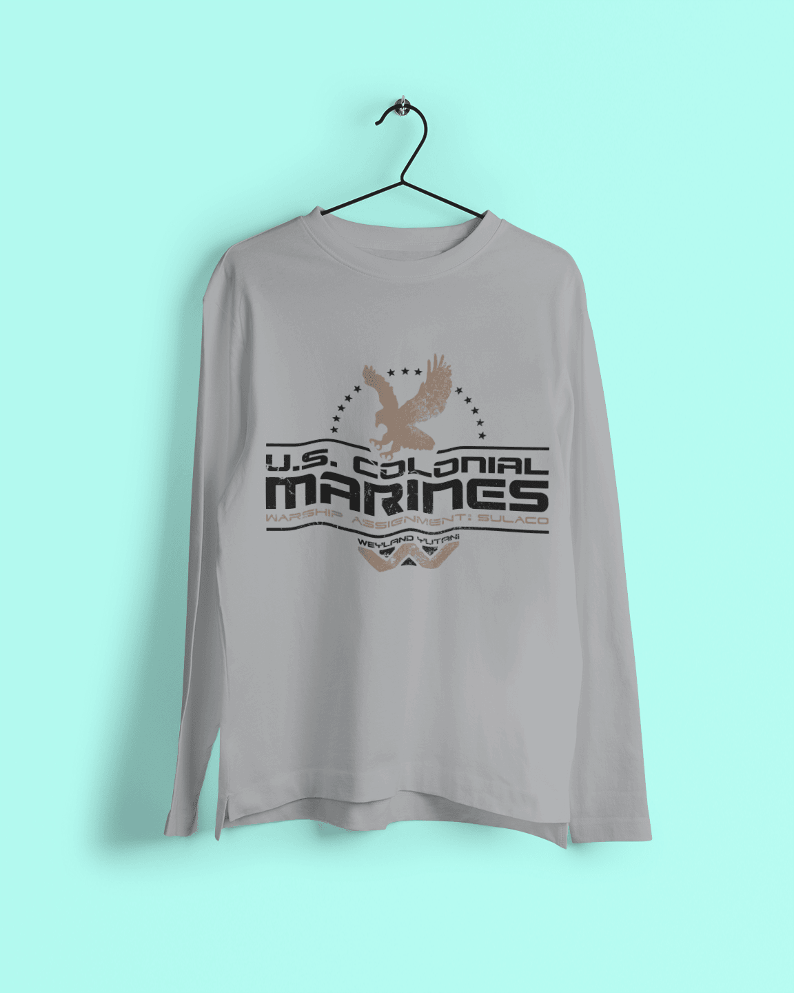 US Colonial Marines Eagle Logo Long Sleeve Top 8Ball