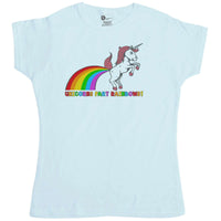 Thumbnail for Unicorns Fart Rainbows Fitted Womens T-Shirt 8Ball