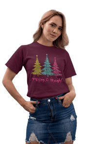 Thumbnail for Unisex Triple Christmas Tree Adult for Men and Women Graphic T-Shirt For Men 8Ball