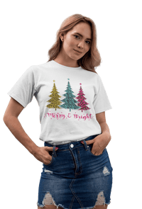 Thumbnail for Unisex Triple Christmas Tree Adult for Men and Women Graphic T-Shirt For Men 8Ball