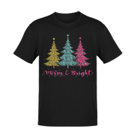 Thumbnail for Unisex Triple Christmas Tree Adult for Men and Women Graphic T-Shirt For Men 8Ball