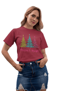 Thumbnail for Unisex Triple Christmas Tree Adult for Men and Women Graphic T-Shirt For Men 8Ball