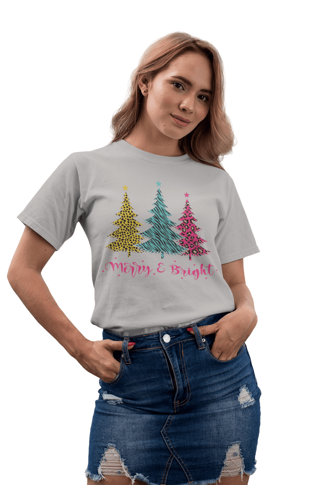 Unisex Triple Christmas Tree Adult for Men and Women Graphic T-Shirt For Men 8Ball