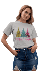 Thumbnail for Unisex Triple Christmas Tree Adult for Men and Women Graphic T-Shirt For Men 8Ball