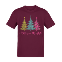 Thumbnail for Unisex Triple Christmas Tree Adult for Men and Women Graphic T-Shirt For Men 8Ball