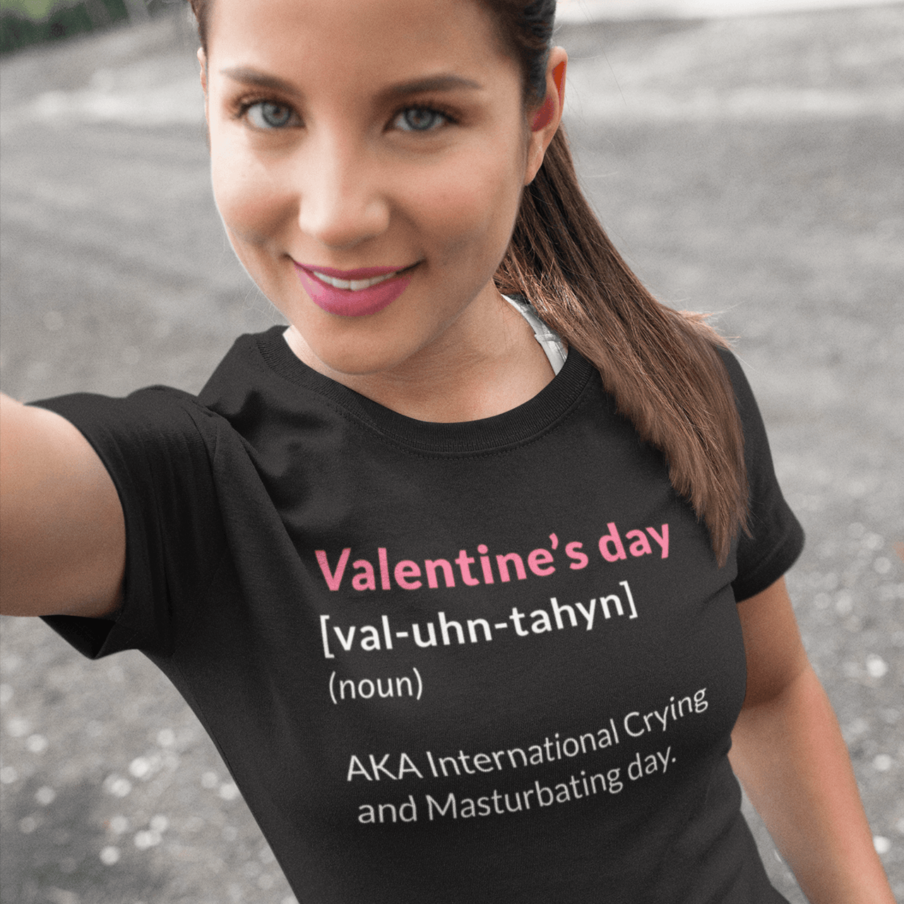 Valentine's Day Definition Also Known As Womens Fitted T-Shirt 8Ball