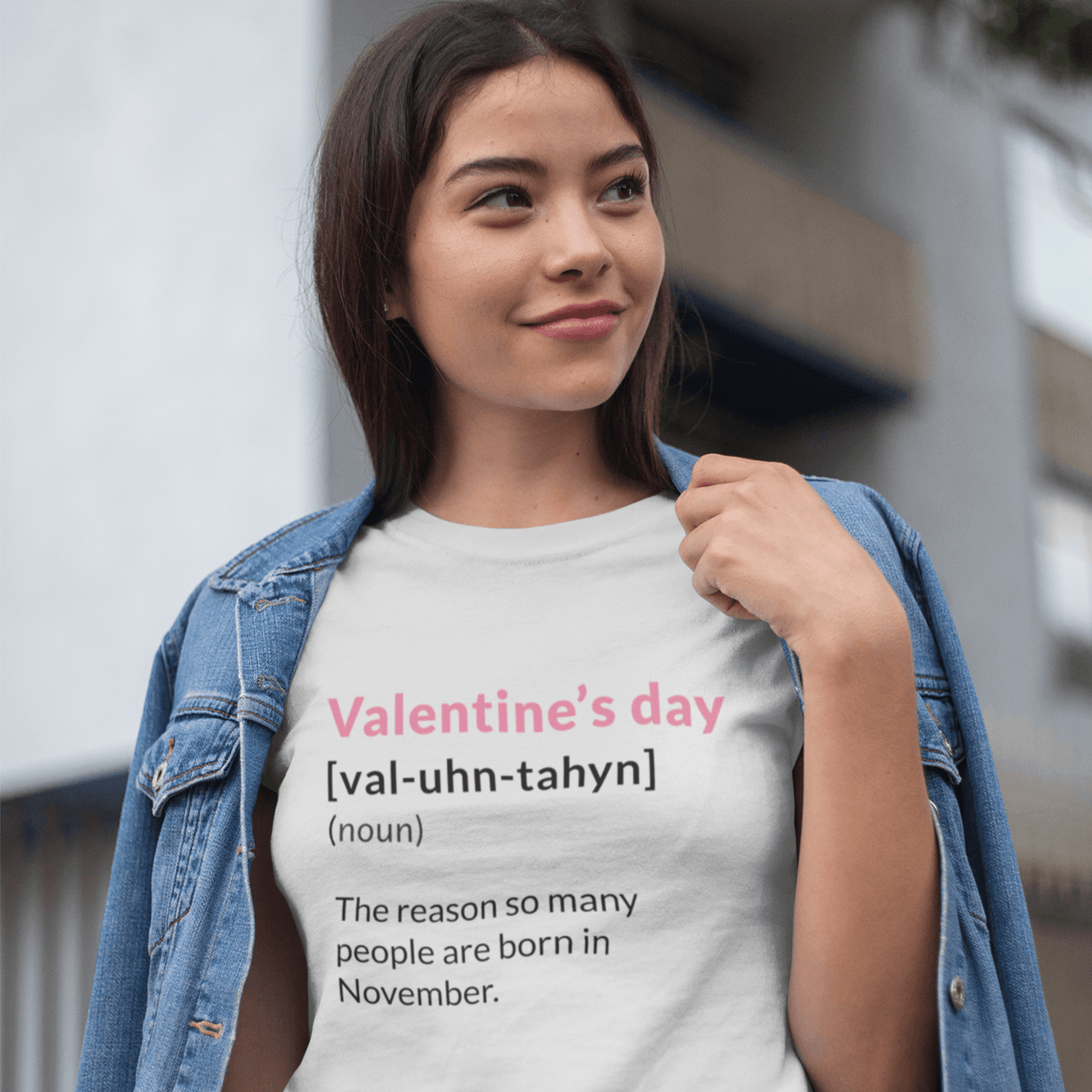 Valentine's Day Definition Born In November Fitted Womens T-Shirt 8Ball