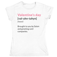 Thumbnail for Valentine's Day Definition Brought By Satan Womens Style T-Shirt 8Ball