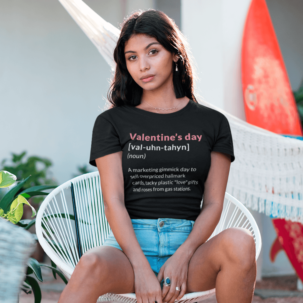 Valentine's Day Definition Marketing Gimmick Womens T-Shirt 8Ball