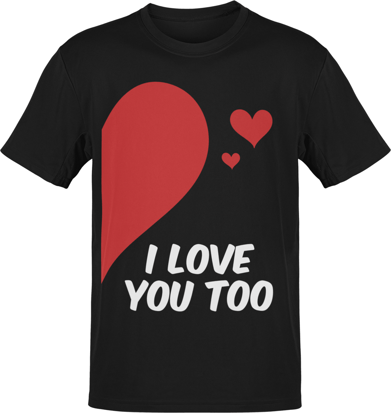 Valentines I Love You Too Adult Left Mens Graphic T-Shirt 8Ball
