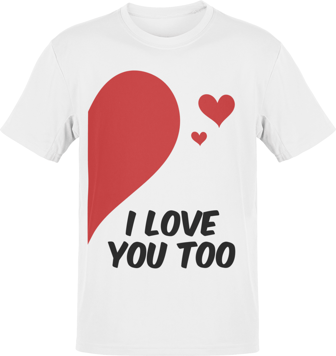 Valentines I Love You Too Adult Left Mens Graphic T-Shirt 8Ball