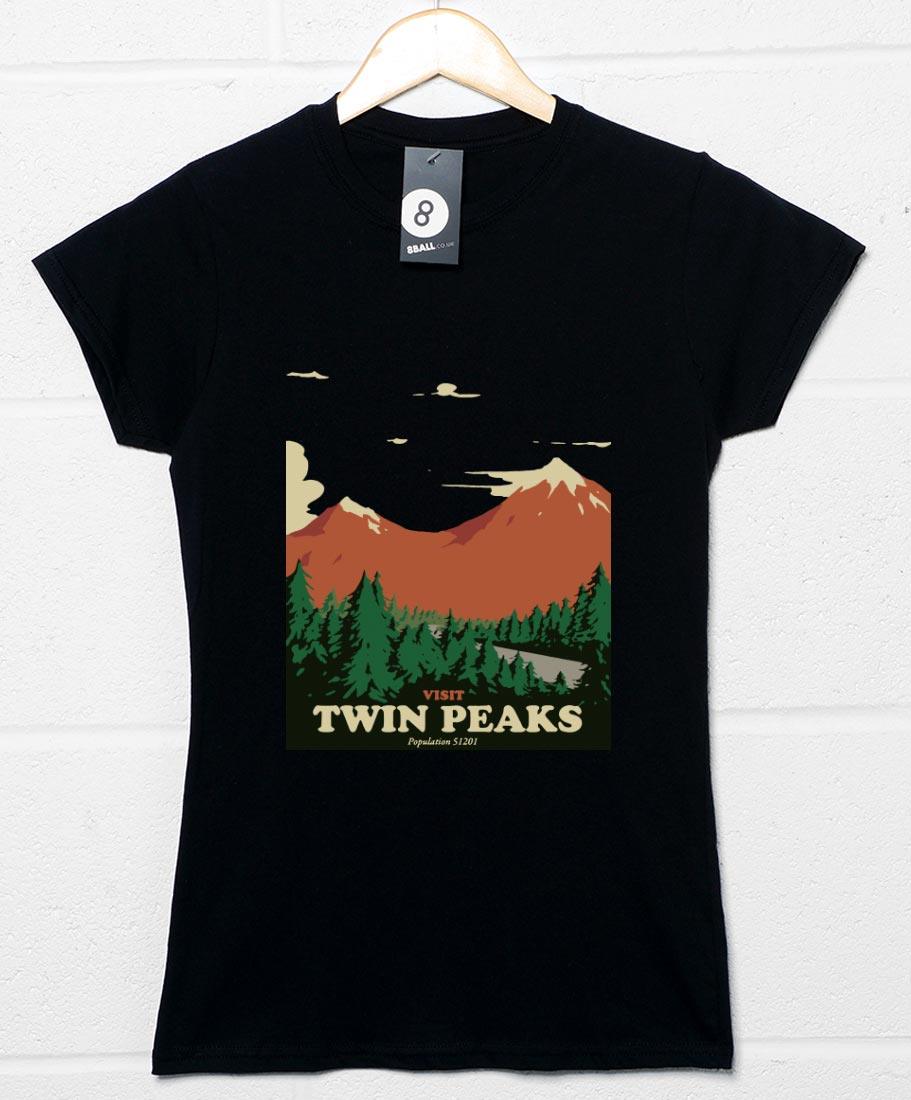 Visit Twin Peaks Mens & Womens Mens Graphic T-Shirt 8Ball