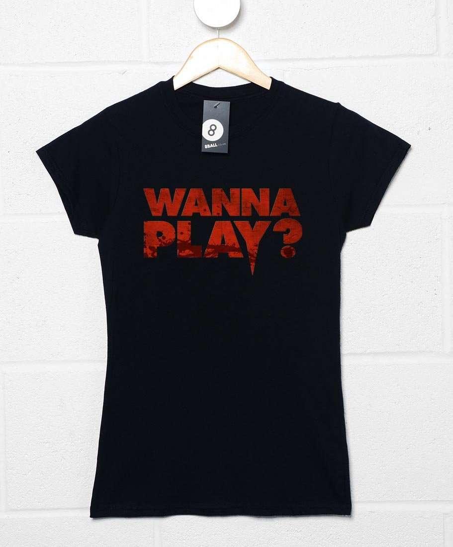 Wanna Play? Womens Fitted T-Shirt 8Ball