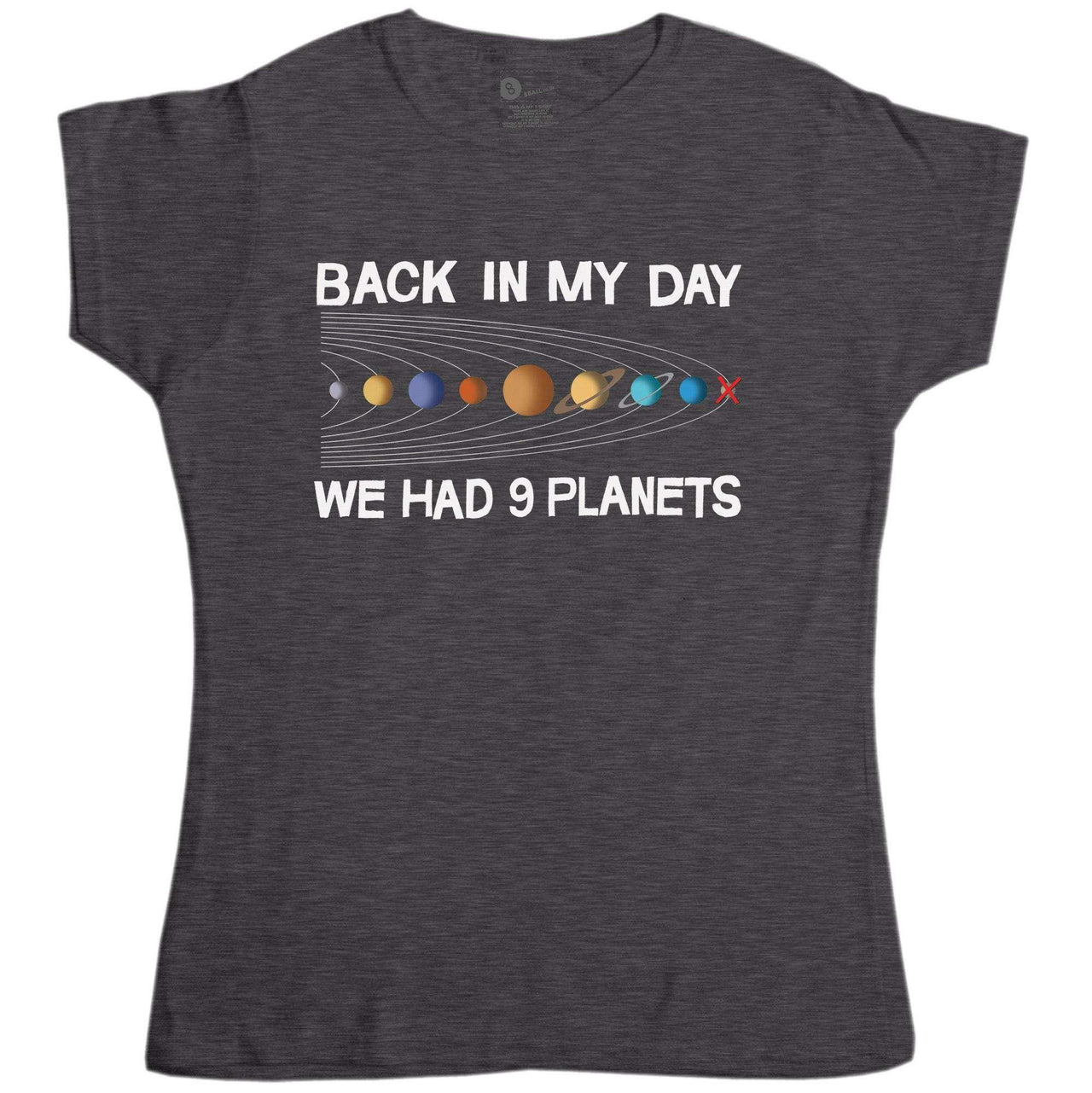 We Had Nine Planets Womens Fitted T-Shirt 8Ball