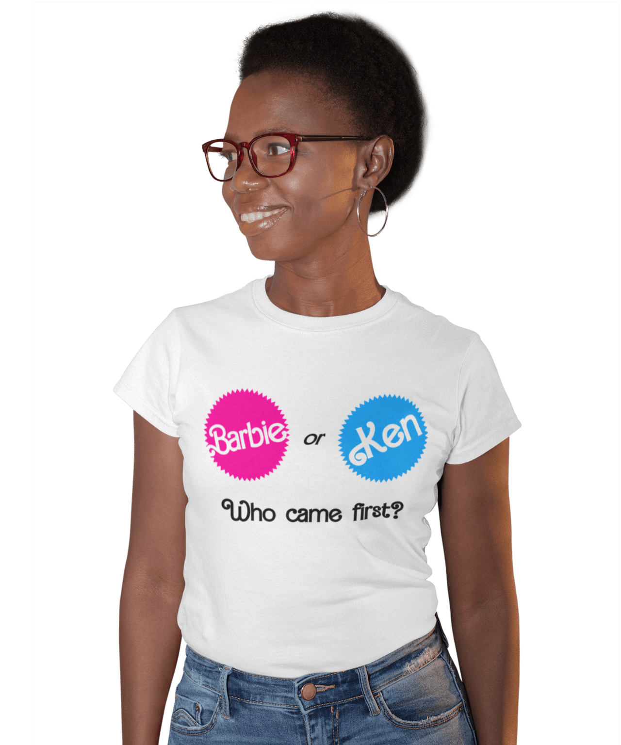 Who Came First Barbie Or Ken Womens Style T-Shirt 8Ball