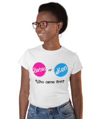 Thumbnail for Who Came First Barbie Or Ken Womens Style T-Shirt 8Ball