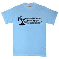 Thumbnail for Whore Island Mens Graphic T-Shirt 8Ball