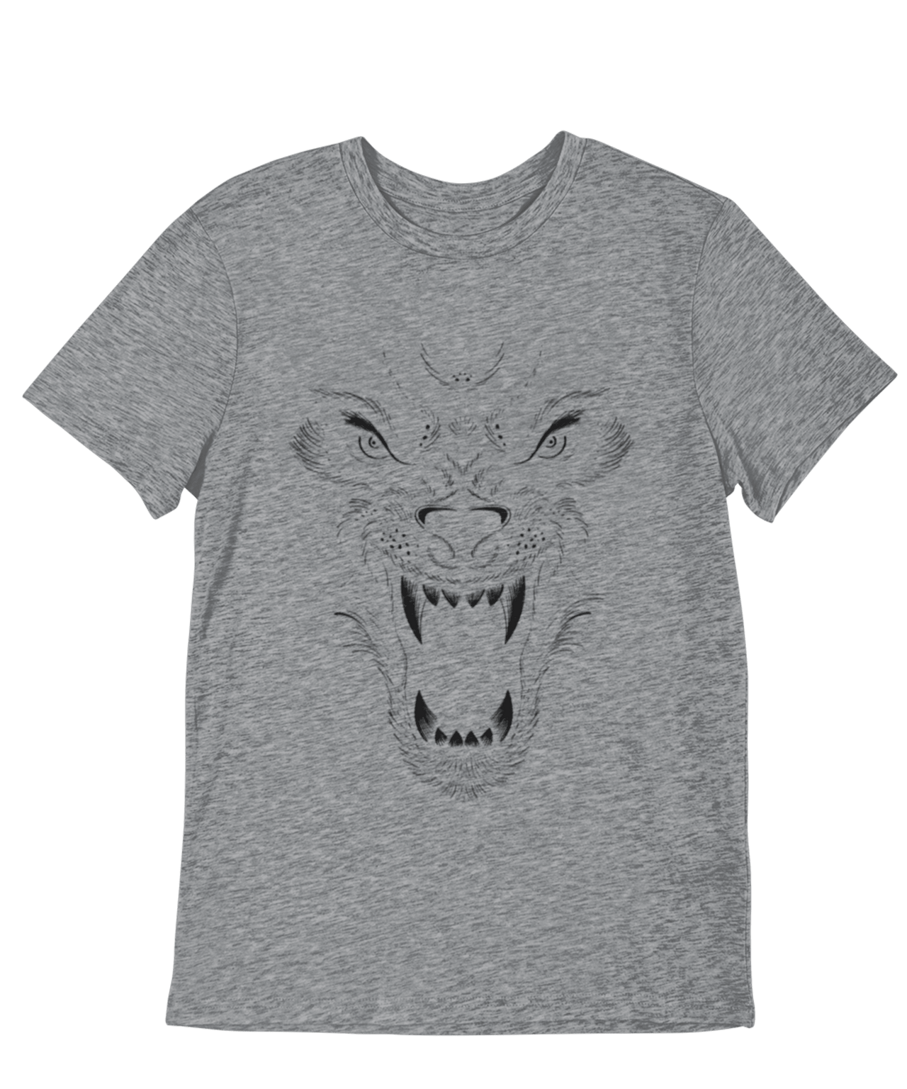 Wolf Face Tattoo Design Adult Unisex Unisex T-Shirt 8Ball