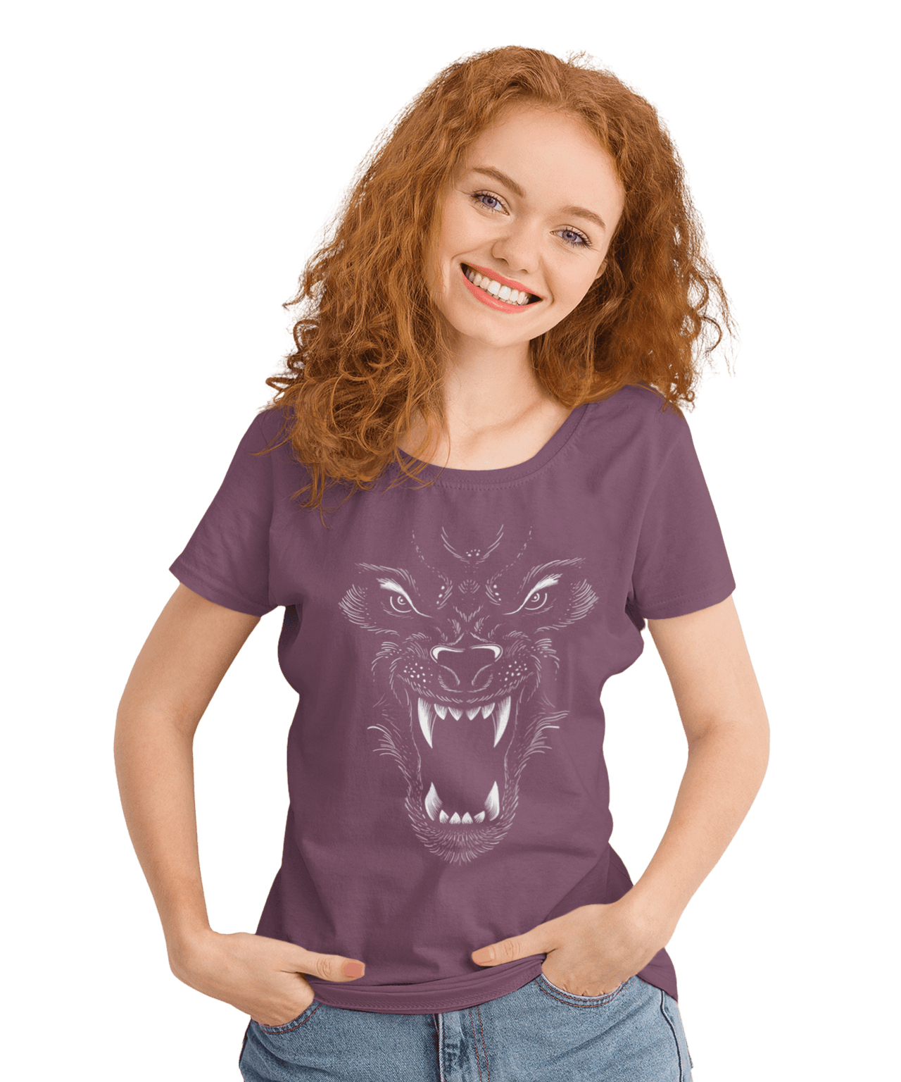 Wolf Face Tattoo Design Adult Unisex Unisex T-Shirt 8Ball