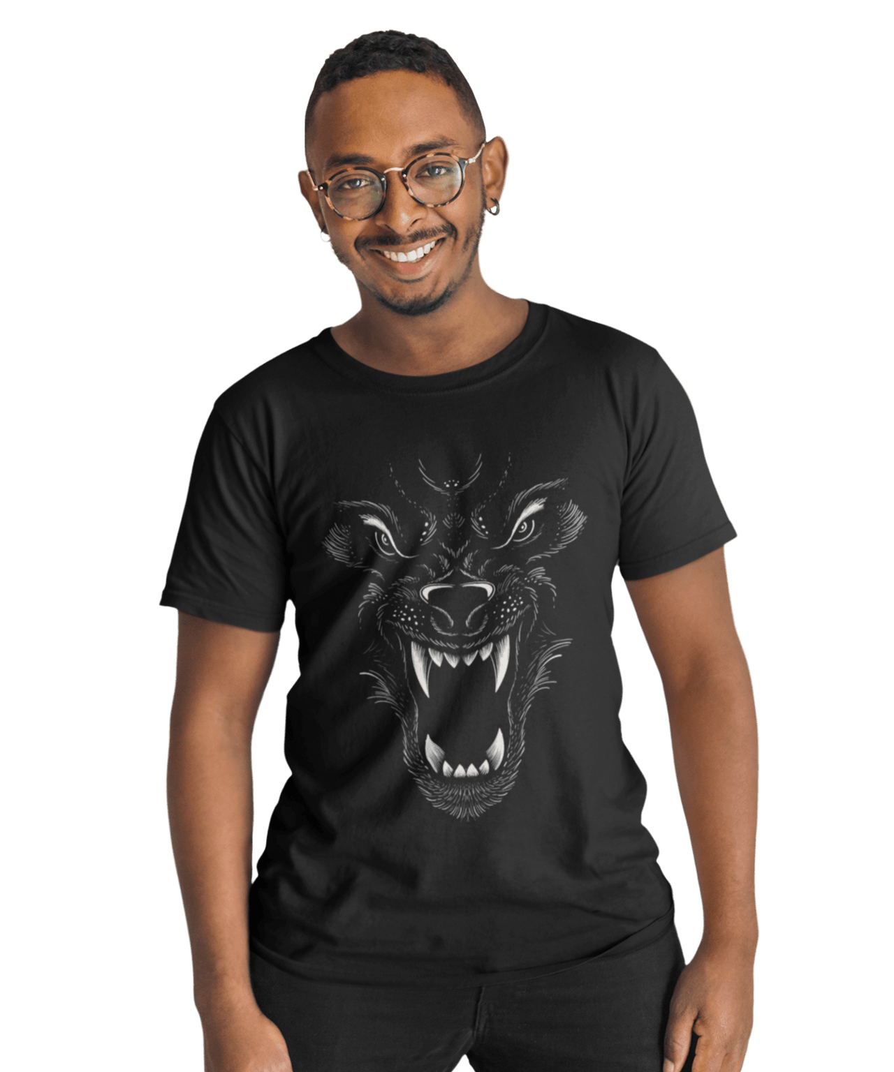 Wolf Face Tattoo Design Adult Unisex Unisex T-Shirt 8Ball