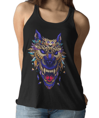 Thumbnail for Wolf Head Tattoo Design Adult Womens Vest Top 8Ball