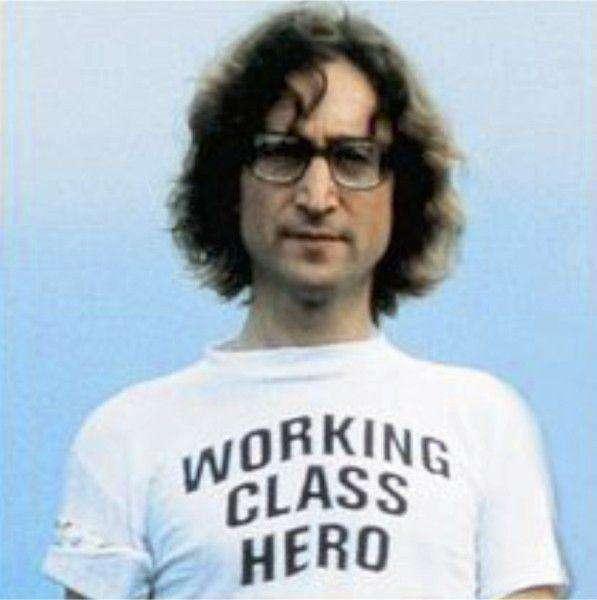 Working Class Hero Unisex T-Shirt As Worn By John Lennon 8Ball