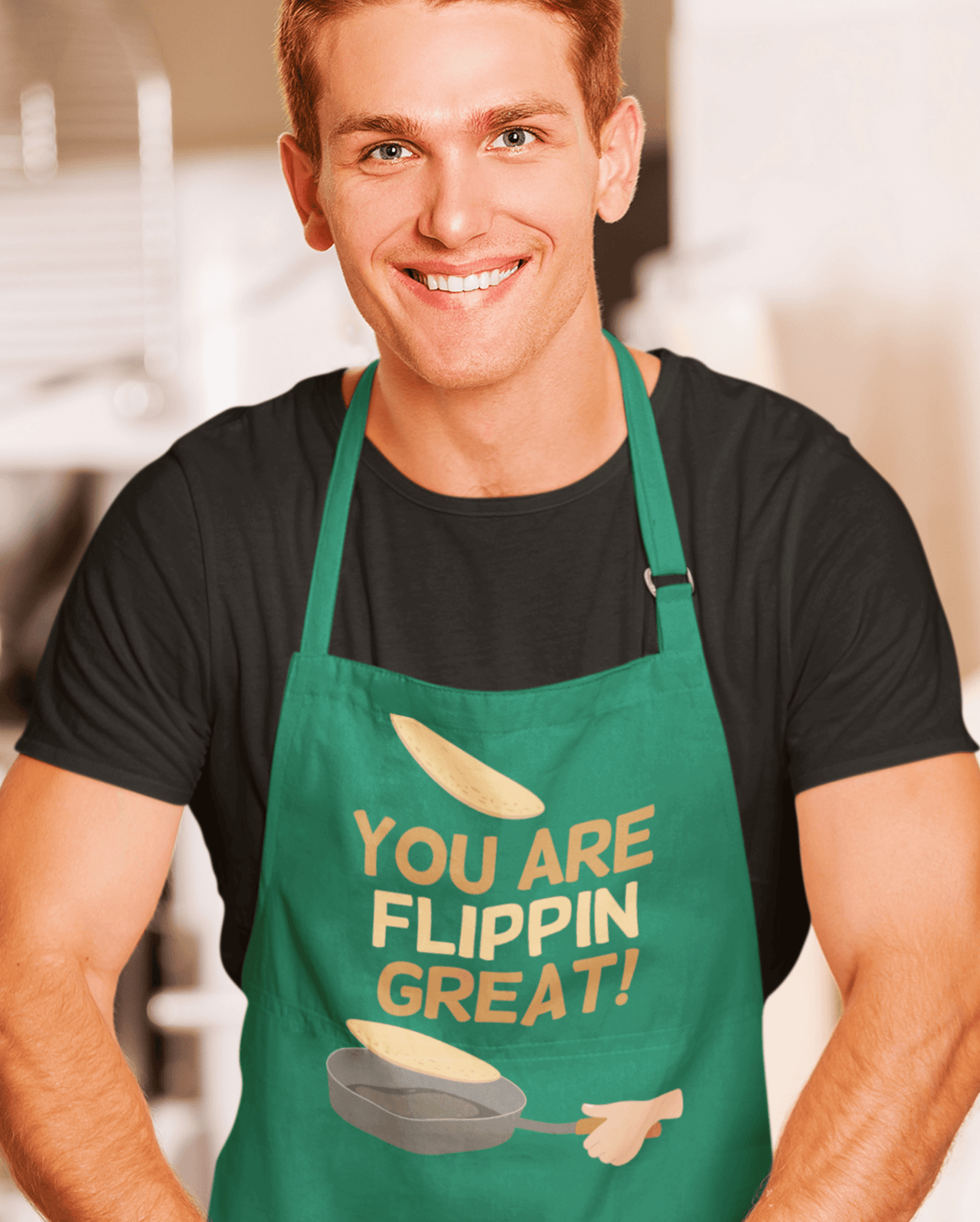 You Are Flippin Great Pancake Day Cotton Kitchen Apron 8Ball