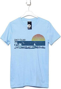 Thumbnail for Fahrenheit 451 Amity Island Classic unisex men's graphic T-shirt featuring a vintage-style island design and bold print.
