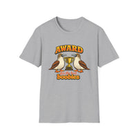 Thumbnail for Sport Grey Award for the Best Boobies T-Shirt featuring two blue-footed booby birds, a gold trophy and Award for the Best Boobies design.