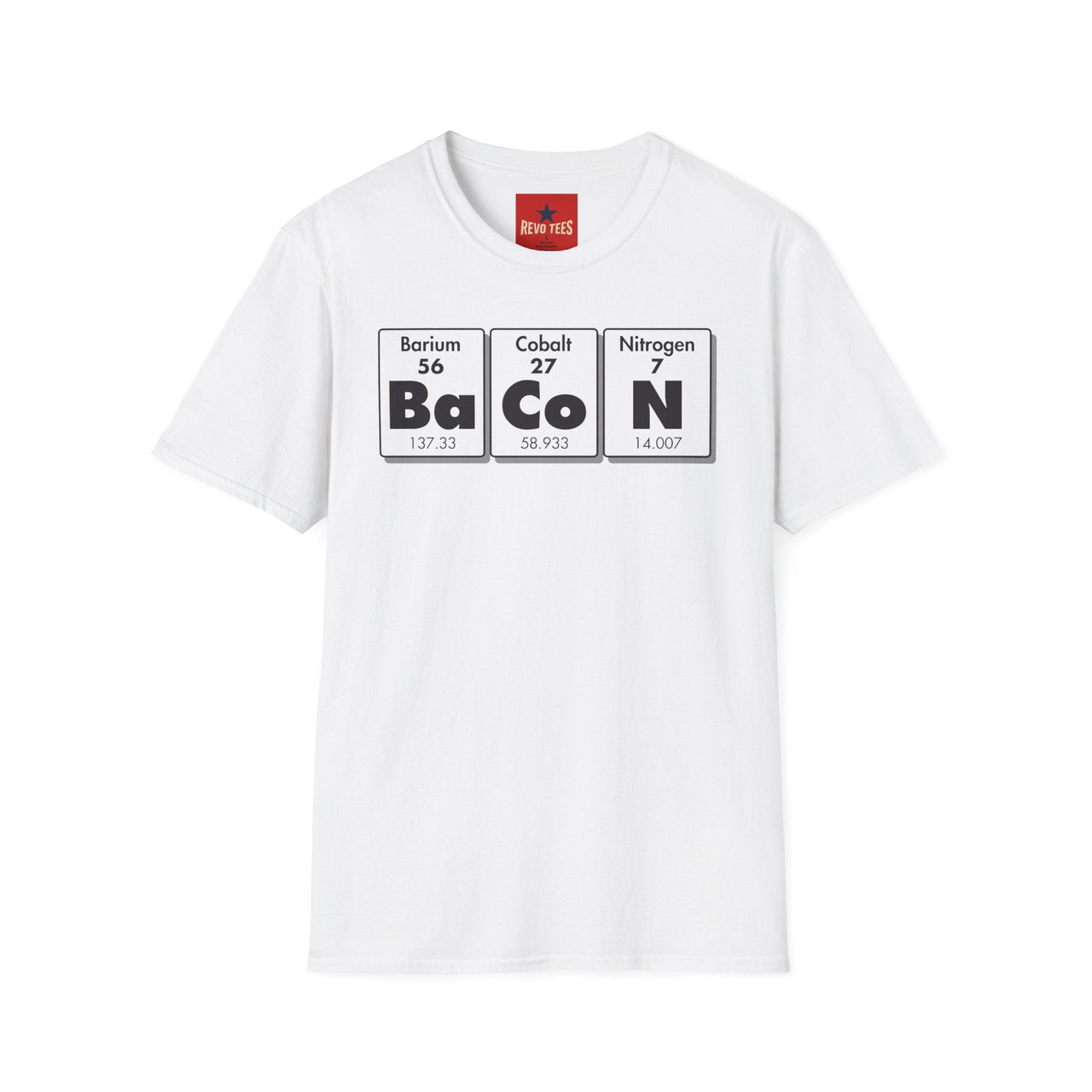 Bacon Periodic Table T-Shirt in White