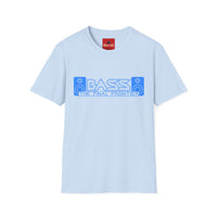 Thumbnail for Light blue t-shirt with 'BASS The Final Frontier' graphic on a white background