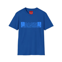 Thumbnail for Navy blue t-shirt with blue graphic and text on a white background
