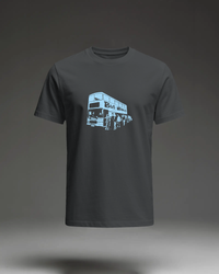 Thumbnail for Bus Wankers T-Shirt inspired by The Inbetweeners in Black flat mockup
