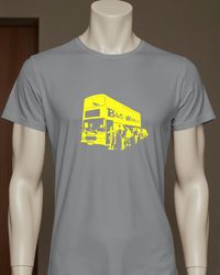 Thumbnail for Bus Wankers T-Shirt inspired by The Inbetweeners in Sport Grey flat mockup
