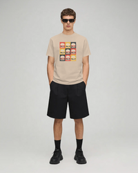 Thumbnail for Char B. Burger Pop Art graphic T-shirt in natural, unisex retro burger tee by 8Ball
