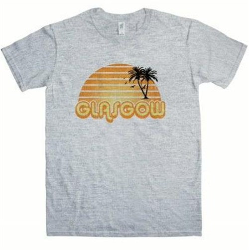 City Sunset Glasgow Mens T-Shirt 8Ball
