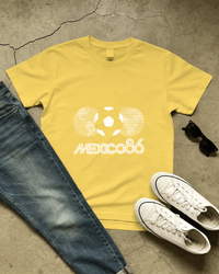 Thumbnail for Football Couture Mexico 86 T-Shirt in Daisy Yellow flat mockup