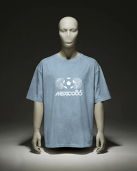Thumbnail for Football Couture Mexico 86 T-Shirt in Light Blue flat mockup