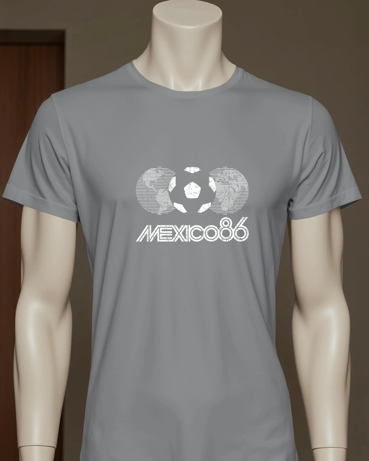Football Couture Mexico 86 T-Shirt in Sport Grey flat mockup