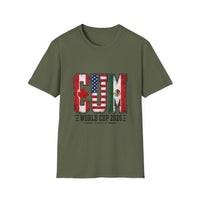 Thumbnail for Green t-shirt with world cup 2026 design on a white background