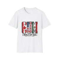 Thumbnail for White t-shirt with world cup 2026 design featuring flags on a white background