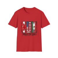 Thumbnail for Red t-shirt with 'C U M World Cup 2026' graphic on a white background
