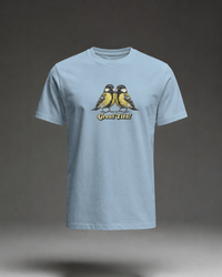Thumbnail for Great Tits T-shirt – Light Blue flat mockup