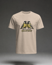 Thumbnail for Great Tits T-shirt – Natural flat mockup