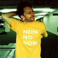 Thumbnail for Unisex Nein No Non T-Shirt by As Worn By featuring bold graphic design inspired by Thom Yorke's style.